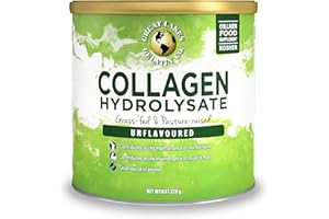 Great Lakes Gelatin Collagen Hydrolysate, Grass-Fed Bovine Hydrolysed Collagen Peptides Protein Powder Supplement, Unflavoured, 226g, Can