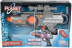 Simba Toys 108046571 - Planet Fighter Light Shooter Pistola Con Luci [Importato da Germania] (Modelli Assortiti)