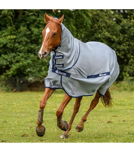 Bucas Freedom Turnout Pferdedecke 135 150g - Navy/Silber, Wasserdicht & Atmungsaktiv