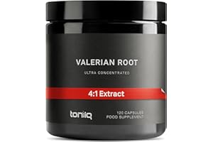 TONIIQ Valerian Root Capsules - Ultra High Potency 4:1 Extract - Highly Concentrated - Third-Party Lab Tested - 120 Capsules