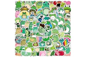 LYUNMU 100 Stücke Frösche Aufkleber Frosch Sticker Pack ,VSCO Aesthetic Sticker Niedlich Frosch Laptop Aufkleber Karikatur Frosch wasserdichte Dekorative Aufkleber für Computer,Gepäck,Gitarre, Kühlschrank…