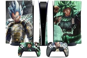 MaD Vision® Extra-Durable Skin Kit for PlayStation 5 (PS5) Digital | Matte Vinyl Decal Set for Console + 2 Controllers - for Dragon Ball Design