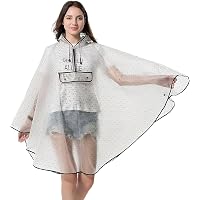 Poncho De Pluie Réutilisable LURNODY - 2 Pièces - Imperméable EVA Homme/Femme