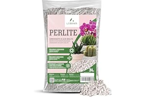 LERAVA® Perlite per Piante in Vaso (3L) - Drenaggio Ottimale e Radici Sane | Agriperlite Espansa Naturale - Substrato Leggero e Atossico per Orto e Fiori - Perlite per Piante Grasse