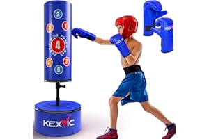 KEXVIC Kids Freestanding Punch Bag- Premium Punching Bag with Boxing Mitt- Professional Boxing Bag Set for Karate, Muay Thai, MMA, Taekwondo Martial Art Kids Training Equipment
