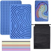 Lot De Jouets Sensoriels : Planche D'activités Sensorielles Double Face En Silicone Et Pierre Anti-soucis Pour Enfants Et Adultes Silencieux Sans Désordre Apaisant Pour L'anxiété TDAH Et Autisme