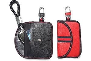 WDEC Lot de 2 Faraday Pochette de Protection pour Clé de Voiture avec Blocage de Signal RFID et Protection Anti-vol - Bloque Les Signaux RFID/WiFi/GSM/LTE/NFC/RF