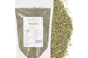 Basilic Séché Naturel 250g – Feuilles Aromatiques Fines Et Parfumées, Idéales Pour Pâtes, Sauces, Salades Et Pizzas – Saveur Méditerranéenne Authentique – Kuchnia Zdrowia