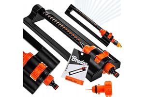 Bradas Garden Care Garten Sprinkler - Bewässerungssystem - Sprinkleranlage - Rasensprenger - Sprenkler - Bewässerung Rasen - Rasenbewässerung - Gartenbewässerung Schwenkregner - 16 Düsen 336 m²