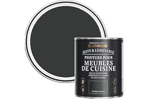 Rust-Oleum Peinture Noire pour Meubles de Cuisine, Finition Mate - Charbon Naturel 750ml