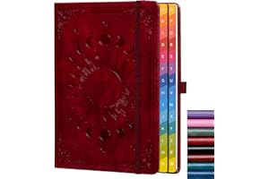 HwxBen Rubrica con schede alfabetiche colorate, raccoglitore di password internet con copertina rigida per login e password organizzati per indirizzo sito web, ideale per l'ufficio domestico, rosso