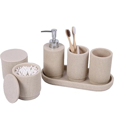 Badkamer Accessoires Set Keramische Badkamer Accessoires Set Voor 6 Bad Sets Voor Badkamer Hotel Toilet Inclusief Lotion Zeepdispenser Tumbler Tandenborstelhouder Zeepbakje En Lade Zeepdispenser Kan