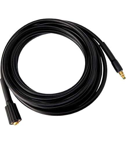 Tuyau Haute Pression 200 Bar, 10 M - Compatible Nilfisk, Stihl RE, Husqvarna - Raccord 1/2 Filetage, Tresse Nylon - 8
