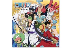 Grupo Erik Calendrier 2024 mural One Piece - Planificateur mensuel 30 x 30 cm | Calendrier manches 2024