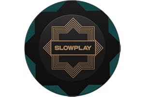 SLOWPLAY Nash Pokerchips aus Ton, 50 Clay Poker Chips Metallkern 14g| Poker Texas Hold'em Chips ohne Nennwert | Erstklassiger Verarbeitung und elegantem Design (Grün Farbe)