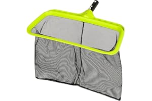 GSTgp Épuisette de piscine - Épuisette profonde - Nettoyage de piscine - Avec cadre en plastique renforcé - Pour piscine, étang, spa, étang à poissons, parc aquatique