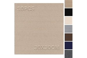 Mattplattor 30x30 cm självliggande – 10 stycken set – 0,9 m² – självhäftande mattplattor, golvmatta med baksida, mattplattor
