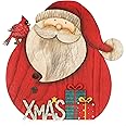 Com-four® Présentoir Décoratif Pour Noël - Père Noël XL En Bois à