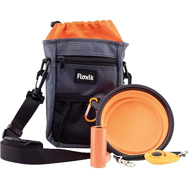 TIESOME Lekkernijenzakjes Voor Honden – 2 Stuks – Zwart & Legergroen – 8,5x6,5x2,5 Cm – Met Ritssluiting En Karabijnhaak – Voor Training En Wandelingen