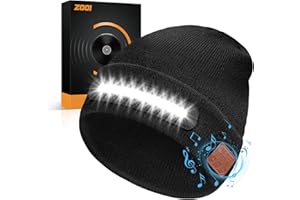 ZOOI Cadeau Homme Original, Idee Cadeau Noel, Bonnet Bluetooth Homme LED Lumineux, Cadeau Homme Original Utile, Cadeau Fete des Peres, Cadeau Papa pour du Sport, Cadeau Anniversaire Homme/Femme