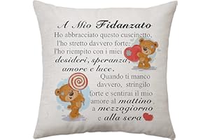 Aconesong A Mio Fidanzato Regali da Ragazza Regali di Compleanno per Fidanzato San Valentines Regali per Lui Copertura del cuscino per Fidanzato Regali Natale Fidanzato Regali (Fidanzato)