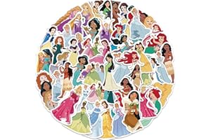GFMODE Dessin Animé Anime Autocollants Princesse, 52 PCS Mignon Autocollants Esthétiques, Ordinateur Portable, Bouteille D'eau, Téléphone, Autocollants De Planche À Roulettes