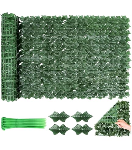 Garden Land Erweiterbarer Zaun-Sichtschutz fr Balkon, Terrasse, Outdoor,  dekorativer knstlicher Efeu-Zaun, knstliche Hecken (einseitige  Bltter)... 2 : Amazon.de: Garten