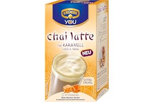 KRÜGER YOU chai latte Karamell, Instantzubereitung für Teegetränke, aromatisiert mit Karamell-Geschmack, 250 g (10 x 25 g Sachets)