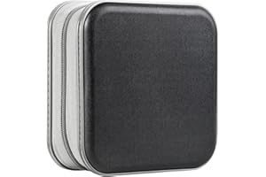 UENTIP étui DVD,Porte-CD d'une capacité de 48,Étui de Rangement en Plastique Rigide pour CD et DVD Capacité CD (48 capacité, Noir)