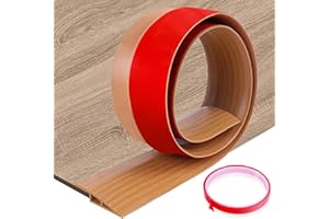 YOUMORO Self-Adhesive Floor Transition Strip, Door Threshold Strips for Laminate, Tile, and Carpet, Bridges Height Gaps 10-15mm, Flat Laminate Profile Flooring Edge Trim Strip for Doorways