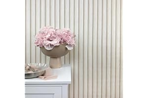 WALLCOVER Tapete Holzoptik Beige Vliestapete Akustikpaneele Holzwand 3D Effekt Skandi Holzpaneele Natur Optik Modern Holzwand 10,05 m x 0,53 m Made in Germany