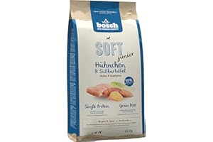 BOSCH TIERNAHRUNG bosch HPC SOFT Junior Poulet et patate douce - Croquettes semi-humides pour chiens en pleine croissance de toutes races - Monoprotéines - Sans céréales - 1 x 1 kg