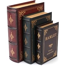 Tosnail 2 Stück Dekorative Buchboxen Aus Holz – Vintage-Look, Aufbewahrung & Deko