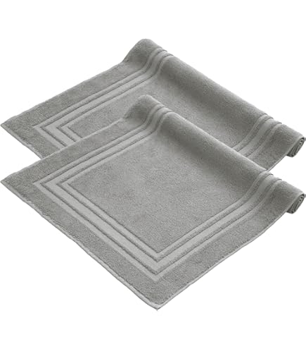 Tappeto Bagno Baroni Home - Cotone 100%, 45x60 Cm, Grigio, Super Assorbente E Morbido - Foto 6