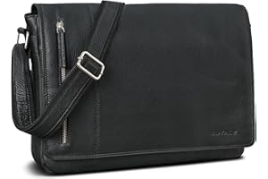 ROYALZ borsa a tracolla vintage in pelle uomo e donna borsa in vera pelle cartella 'New Jersey' messenger bag per laptop da 13-15,6 pollici