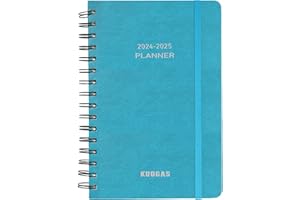 KUOGAS Kalendarz 2025, planer tygodniowy, terminarz 2025 jako terminarz semestralny ok. A5 (22 x 16 cm), 17-miesięczny terminarz (sierpień 2024-grudzień 2025)