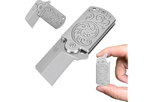 POKTWORLD Mini Coltello Pieghevole,Mini Coltello,Acciaio inossidabile D2 di Coltello Soccorso Portatile di Sopravvivenza per Caccia,Campeggio attività all'Aperto Multiuso