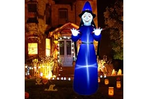 EXPOREE Decorazione Halloween Gonfiabile Della Strega, 308cm, 10ft, Impermeabile, Gigante con Luci LED, per Decorazione Halloween, Decorazione del Cortile