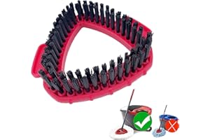 UOMYLEIR Vileda - Tête de Brosse à Récurer Rotative pour Balai à Franges et Seaux - Réservoir et Tête de Rechange Triangulaire à Poils Durs pour Salle de Bain