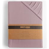 DecoKing Fitted Sheet 140x200-160x200cm (Bed 150x200) 100% Combed Cotton Jersey Soft Sheet 140x200cm - 160x200cm Heather Ambe