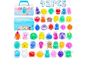 Nuseya 42 PCS Squishies Mochi Squishy Squeeze Jouets Mini Kawaii Squishy Animaux Balles Anti Stress Enfant Squishy Animal Party Favor idée Cadeau Parfaite avec boîte de Rangement Pas de doublons