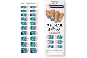 MOYOU LONDON Semi Cured Gel Nail Strips, 20 Pc. Gel Wraps for Nails, Easy Apply & Remove for Salon-Quality Manicure, Works with Any Nail Lamps - rebekahxpritchard 05