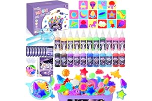 Dreamon Magic Gel Water Kit dla dzieci, 53 szt. Aqua Fairy Aqua Gel Aqua Fairy Aqua Gel zestaw z 22 kolorami i 16 foremkami kosmicznymi, zestaw DIY Magic Jelly do majsterkowania, kreatywny prezent od