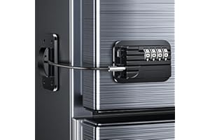 WILNIRY Serrures de Réfrigérateur à Combinaison-Bloque Porte Frigo Sécurité enfant pour bébés, Enfants et Adultes - Cadenas Code Securite Frigo pour Convient aux Fenêtres Armoire Tiroir (1 Pièce - Noir)