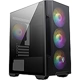 MSI MAG FORGE M100R Mini-Tower PC Case - Vetro temperato, Micro-ATX Mini-ITX, pannello frontale Mesh, 4 ventole ARGB (120mm) 