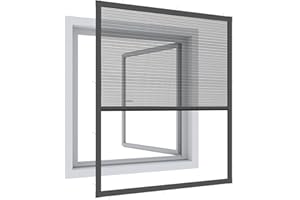 Windhager Finestra Plissettata Expert, Protezione dagli Insetti, accorciabile Individualmente, 130 x 150 cm, Colore: Antracite, Poliestere