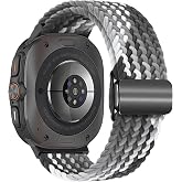 Rongep Samsung Galaxy Watch Ultra 47mm ile Uyumlu &Ouml;rg&uuml; Solo Loop Kumaş Kordon Manyetik Tokalı Terleme Yapmayan Nefes Alabilen