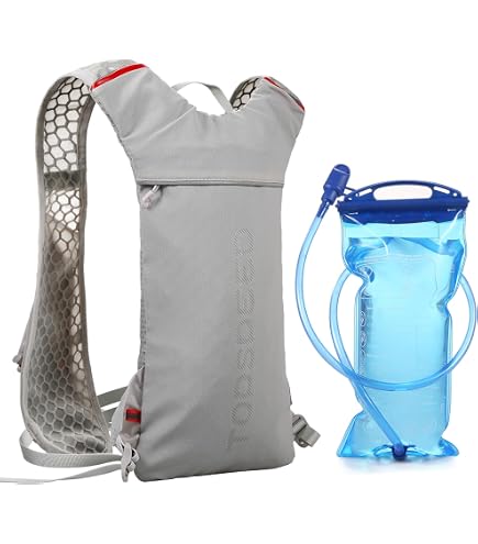 Zaino Running 6L Con Vescica 2L Per Uomo E Donna, Traspirante E Impermeabile Per MTB E Trekking