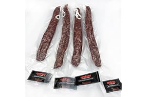 andreu - 4 unidades de "Fuet" Artesano de pieza entera - Espetec con las mejores carnes garantizando el mejor sabor - cada pieza de fuet es de 180 gr (4 Fuets Artesanos)