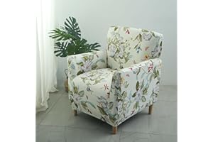 UYEOCO Copripoltrona 1 Posto con Braccioli Relax Reclinabile Universale Copri Poltrona Elasticizzato Lavabile Rimovibile Fodera per Poltrona Poltroncine Relax Copertura per Poltrona Elettrica Reclinabile ( C